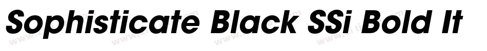 Sophisticate Black SSi Bold Italic字体转换